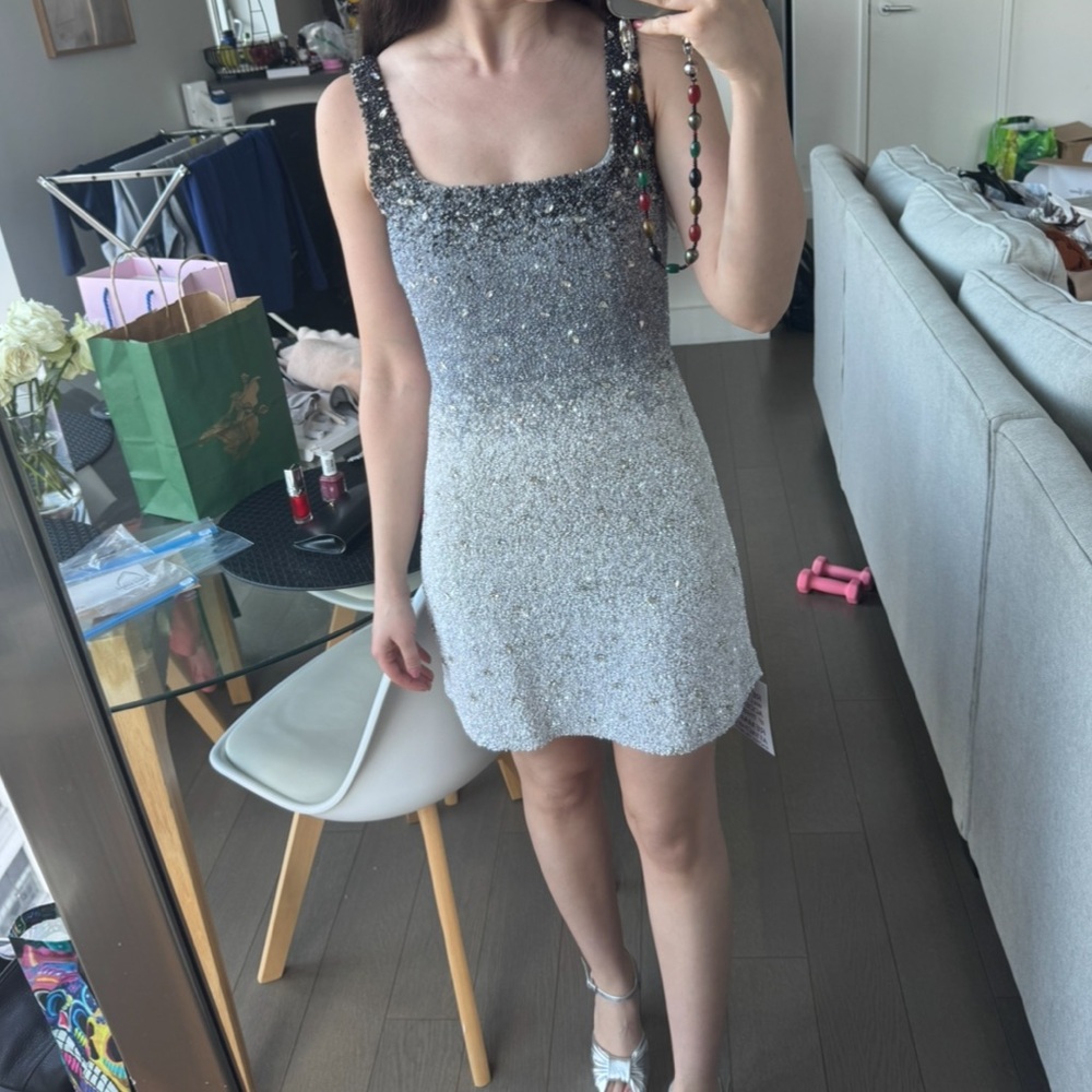 Rachel Gilbert Kaito Dress - Black/Grey Ombre. Size 0